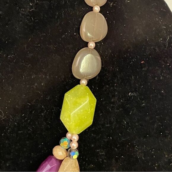 2014 20” Premier Designs silver plated double stranded colorful beaded necklace - Picture 6 of 10